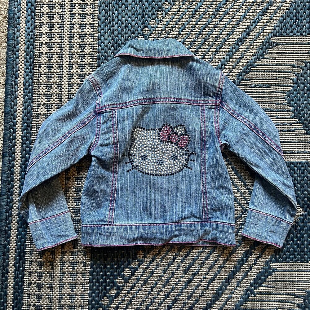 Hello Kitty Sanrio denim rhinestone mcbling 3T girls' 2010 jacket